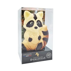 CHEVALIERS DARGOUGES Maîtres Chocolatiers Français - Raton laveur chocolat blanc - Chocolat de Pâques - Tubo 110g