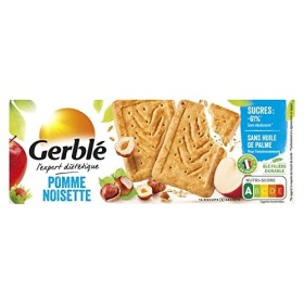 Gerblé Teneur réduite, Biscuits Pomme Noisette, Allégés en sucre et en sel, 16 biscuits, 230 g, 207084 Lot de 5 