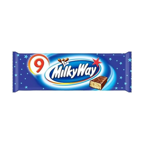 MILKY WAY - Barres chocolat au lait - 9 barres de 21,5g - 193.5g