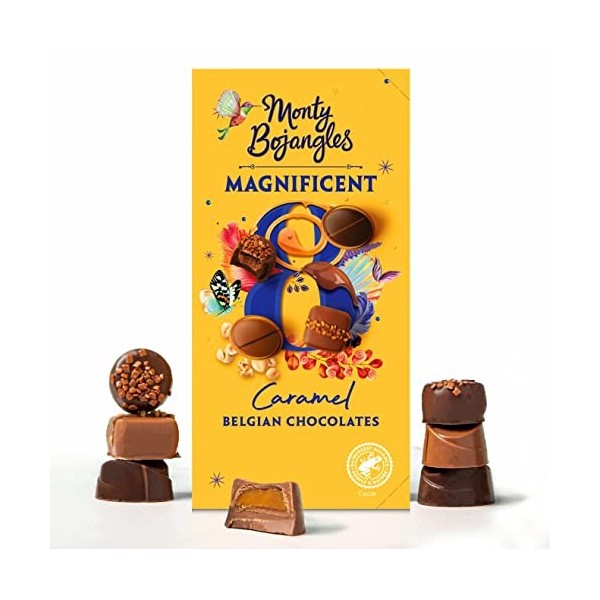 Monty Bojangles Magnifique boîte de sélection de chocolat belge praline | Coffret cadeau – Assortiment de 8 chocolats belges 