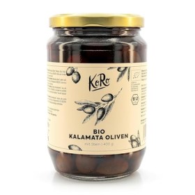 KoRo - Olives Kalamata Bio avec noyau 400 g - arôme unique - olives naturelles en saumure
