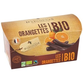 CHEVALIERS DARGOUGES Maîtres Chocolatiers Français - Orangettes enrobées chocolat noir 72% Bio/Équitable - Ballotin dégustat