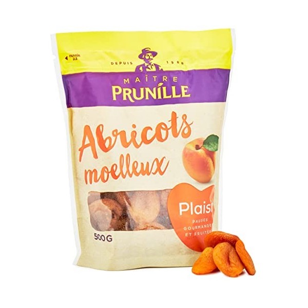 MAÎTRE PRUNILLE - Abricots Secs Et Moelleux - Fruits Secs Plaisir - Abricots De Turquie Dénoyautés - Riches En Potassium Et E