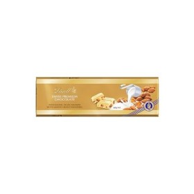 Lindt - Tablette SWISS PREMIUM CHOCOLATE - Chocolat Blanc aux Amandes, 300g