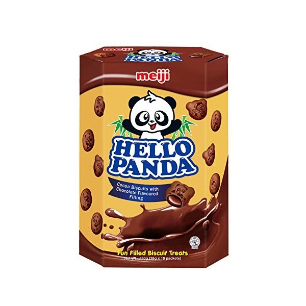 Meiji Hello Panda - Biscuits au chocolat au chocolat crémeux, 260 g