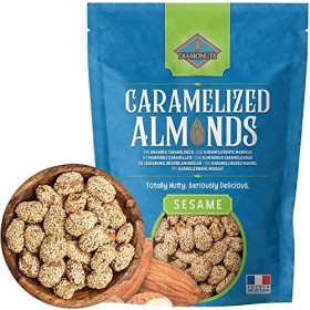 DIAMONUTS - Amandes Caramélisées - Enrobées de Sésame - Grillées - 200g - SÉLECTION FRANÇAISE - Qualité Premium - Friandise g