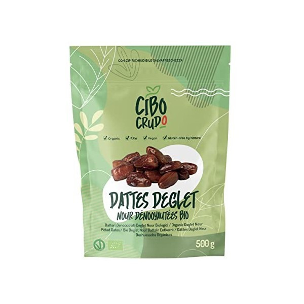 Dattes Deglet Nour Bio - 250g. Dattes Dénoyautées Séchées. Dattes Déshydratées Bio et Naturelles.
