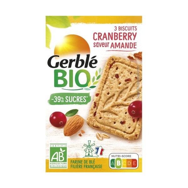 Gerblé Bio Biscuit Cranberry Amande Bio Format Unitaire