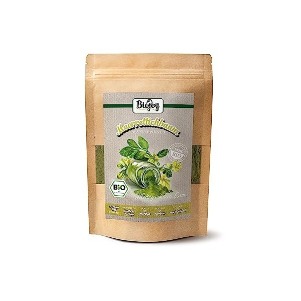 Biojoy Moringa en poudre BIO 250 gr , poudre de feuilles de moringa, sans additifs Moringa oleifera Lam. 