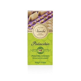 Venchi - Tablette de Chocolat Pistache Gourmet - Chocolat blanc et Crème de pistache, 100 g - Sans gluten