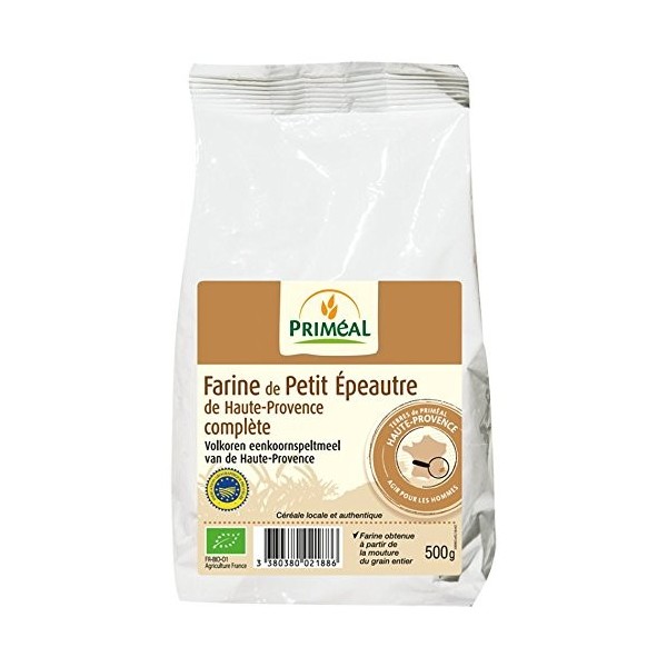 Priméal Farine de Petit Épeautre de Haute Provence Complète 500 g BIO