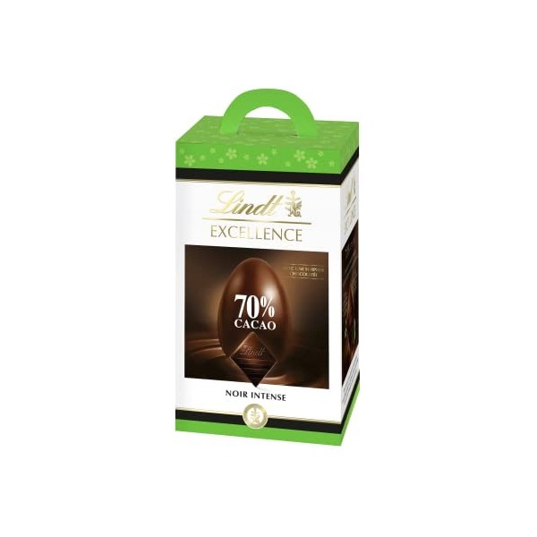 Lindt Œuf Excellence - Œuf unique - Chocolat noir à 70% - 175g