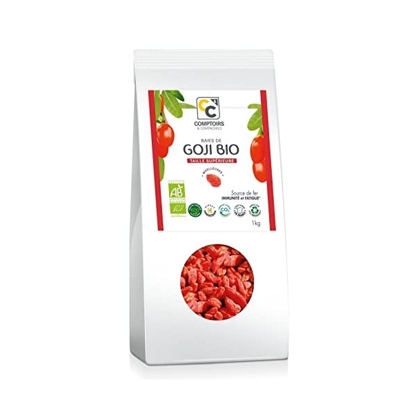 COMPTOIRS ET COMPAGNIES - Baies de Goji Bio - Naturellement Source de Fer - Immunité et Fatigue - 125g