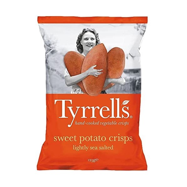 TYRRELLS Chips patates douces 125g - Le paquet de 125g