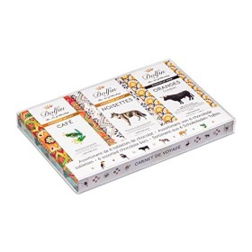 Dolfin Assortiment Chocolat Tablette "Carnet de Voyage" - 6 Pièces Chocolat Lait & Noir - Citron Gingembre, Orange Confite, P
