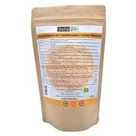 Dalia Bio - Graines dor BIOLOGIQUES 500g | graines de lin en or, naturelles et purement végétales