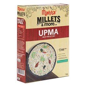 Manna Ready to Cook Millet Upma Pack of 2 180g Each 100% Natural Ingredients No Preservatives No Artificial Flavours &Colou
