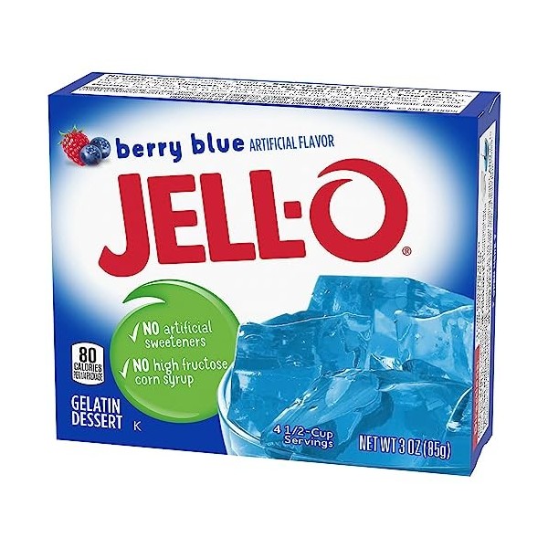 Jell-O Gélatine Berry Blue - Paquet de 85 g