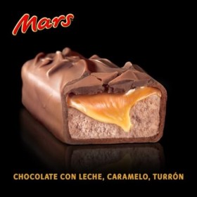 Mars Barres Chocolat au lait Caramel, Coeur fondant Nougaté x5 225g