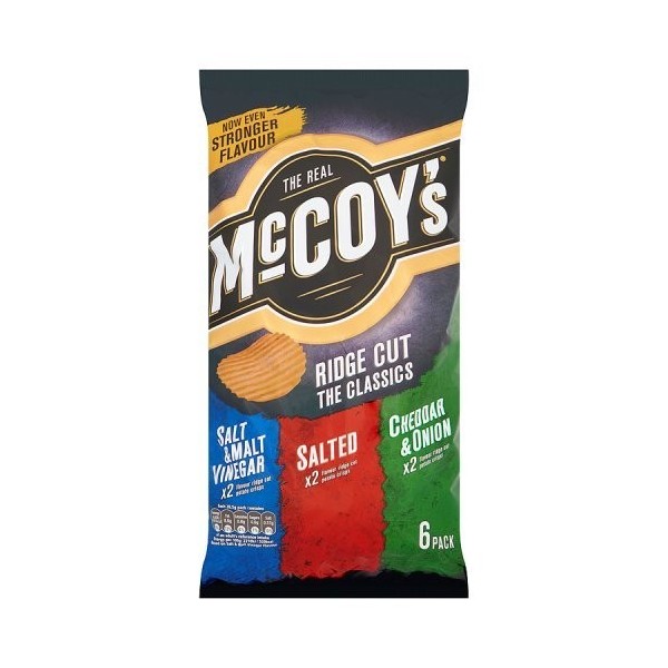 The Real McCoys Ridge Cut The Classics Crisps Lot de 6 paquets de 28,5 g