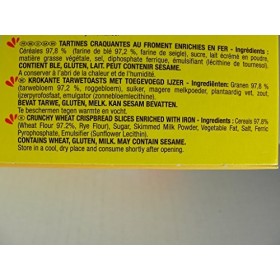 LU Cracottes Lot de 2 boîtes de craquelins à la farine de blé 250 ml