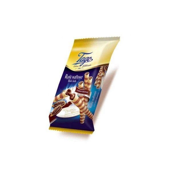 Tago Rouleaux Gaufrettes fourrées Cocoa - 30 pièces par paquet - 150 g - Lot de 2