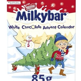 Nestle Milkybar Calendrier de lAvent 2022 chocolat blanc avec un autocollant de remerciement