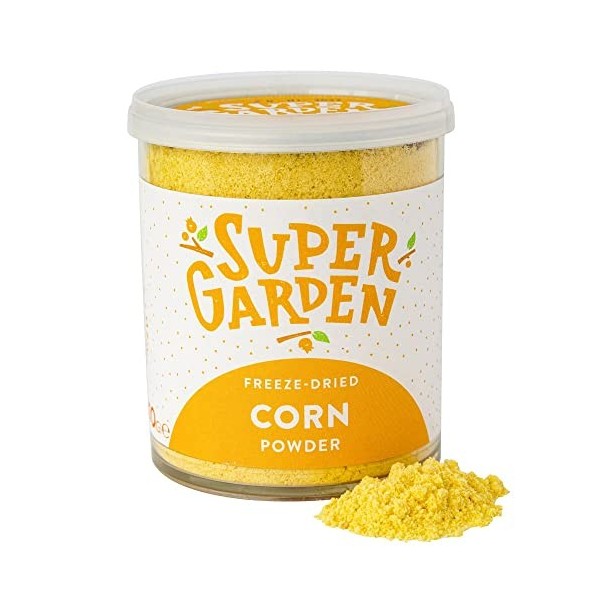 Super Garden Poudre de maïs lyophilisé - 100% naturelle, végétalienne, sans sucre ajouté, additifs artificiels, conservateurs