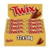 TWIX - Barres chocolat au lait, caramel et biscuits - Grand format contenant 32 sachets de 50g - Préparez la rentrée - 1,6kg