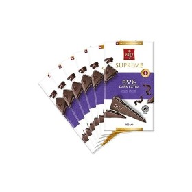 Frey Supreme Dark 85% Chocolate - Fabriqué en Suisse - Certifié Rainforest Alliance - Chocolats à offrir - Grand paquet 6 x 1