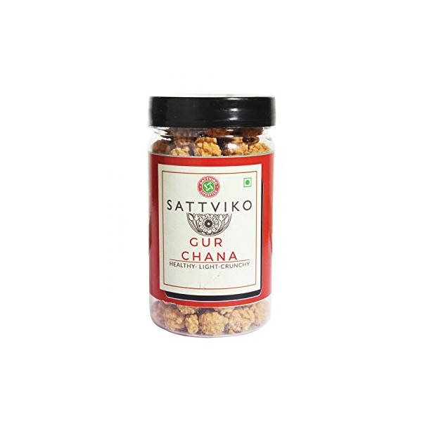 Sattviko Gur Chana 100gm per jar - Pack of 3 Jars