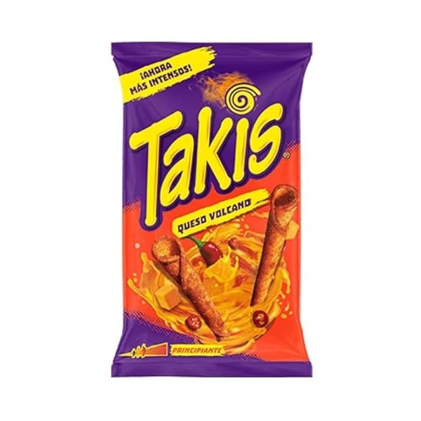 1 x Queso Volcano Takis 90 g Takis – Édition spéciale : TAKIS QUESO VOLCANO – Chips + protection dexpédition Heartforcards®