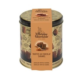 Boîte de Truffes au Chocolat noir aux éclats de caramel au beurre salé 200g - La Belgique Gourmande