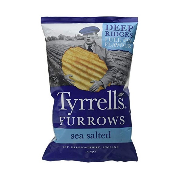 Tyrrells Chips Ondulées au Sel de Mer 150 g