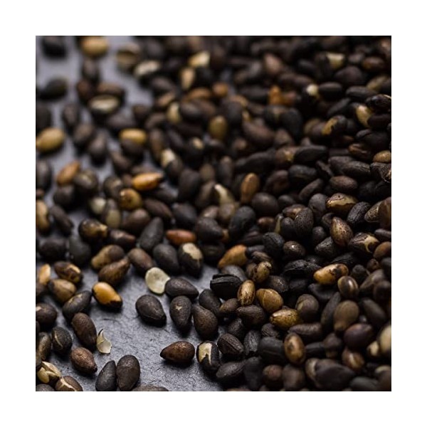 Emma Basic Graines de Sésame Noir Grillées 1kg | Riche en fibres | source de protéines | Végétalien | Arôme riche | Antioxyda