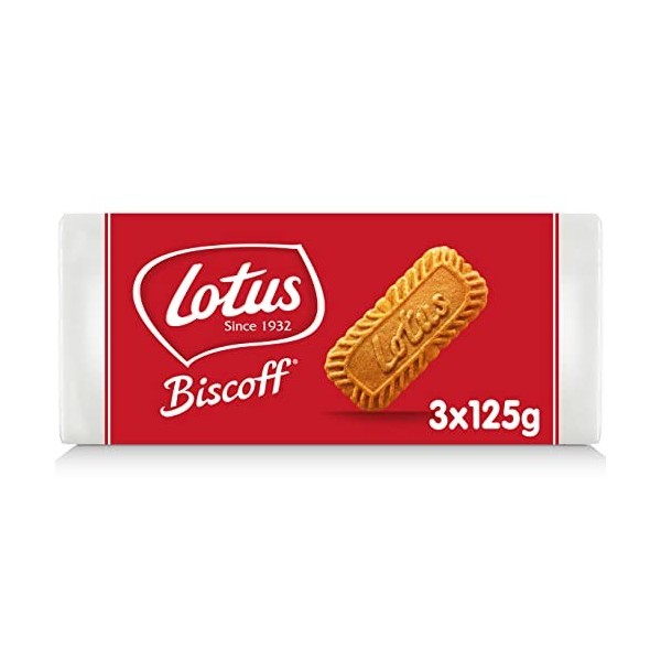 Lotus Biscoff - Biscuit Original - Vegan - Sans Colorant ni Arômes Artificiels - 3 x 125g - 375g