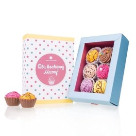 6 Cupcakes pour Maman | Chocolat | Assortiment | Praliné | Cadeau | Offrir | Luxe | Premium | Boite | Femme | Saint Valentin 