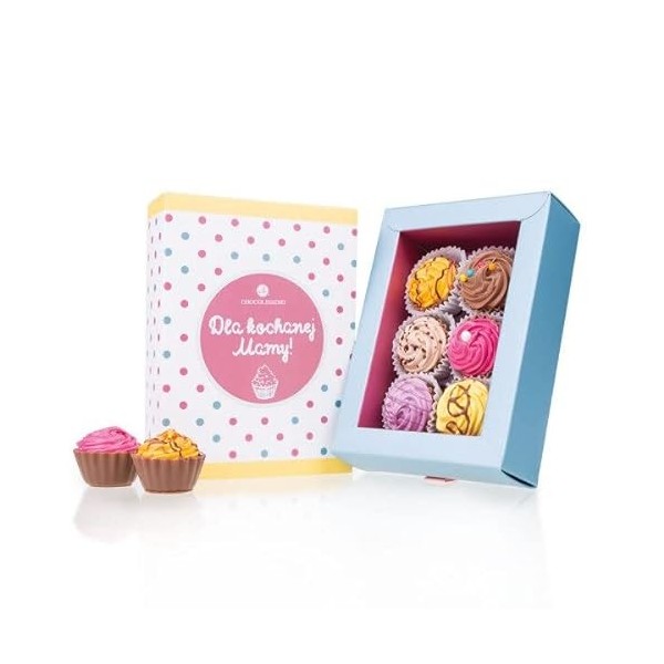 6 Cupcakes pour Maman | Chocolat | Assortiment | Praliné | Cadeau | Offrir | Luxe | Premium | Boite | Femme | Saint Valentin 