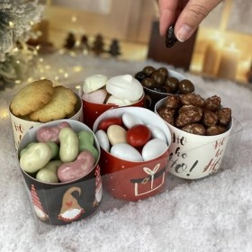 CHOCOLAT NOEL BALLOTIN - COFFRET 6 TIMBALES BAMBOU 355G - COFFRET CADEAU ASSORTIMENT DE CHOCOLAT