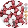 EinsSein 0,35kg Crispy chocolat Dragees mariage grand rose perle - ca.1,8 cm perles - dragées baptême communion amandes feter