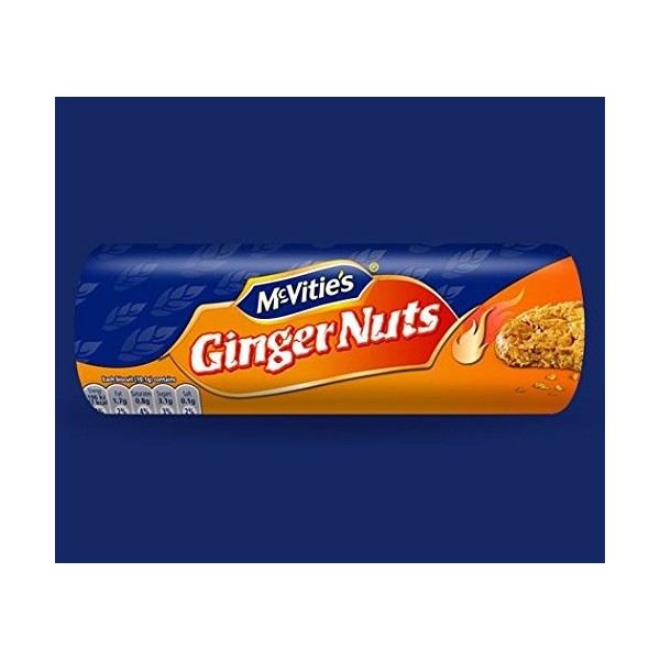 Mcvities - Biscuits au gingembre Ginger Nuts - lot de 3 paquets de 250 g