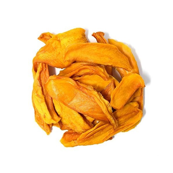 Cibo, Mangue séchée biologique, sans sucre ni sulfites 500 gr, tranches de mangue crues, naturelles et séchées au soleil, con