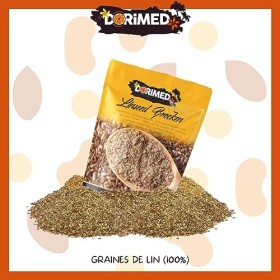 Graines de Lin concassées 1 Kg,100% dorigine naturelles ,Graines de céréales brunes , Idéal pour les recettes , Convient aux
