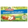 ANDROS - Compote de Fruit - Gourde Recyclable - Allégé - Goût Pomme - Idéal pour le Goûter des Enfants - Lot de 40