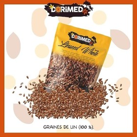 Graines de lin entières | 1 Kg de graines de lin 100% dorigine naturelle | Sans conservateur | Sans sel | Sac refermable de 
