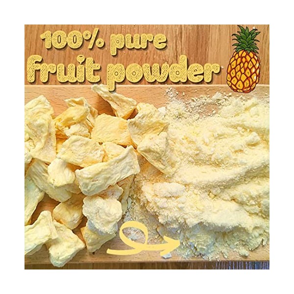 Ananas Seche Sans Sucre en Poudre Lyophilisé | 100% Naturel Pineapple Powder Fruits Seche | Freeze Dried Fruit | Poudre de Fr