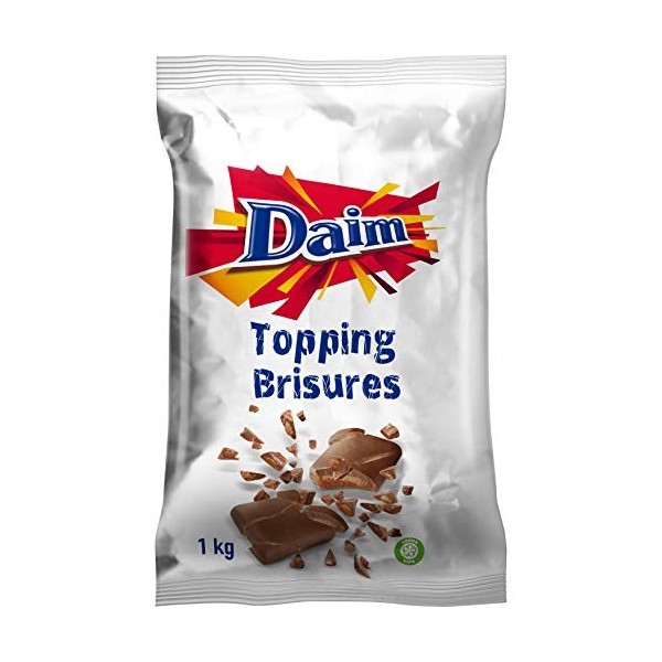 Daim - Brisures au Chocolat au Lait et Éclats de Caramel - Idéal pour Desserts et Pâtisseries - Sachet de 1 kg