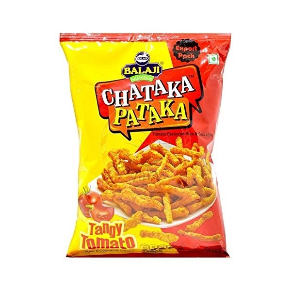 Balaji Chataka Pataka Tangy Tomate riz à la tomate et bâtonnets de maïs 65 g