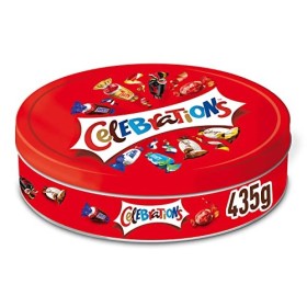 CELEBRATIONS - Boîte cadeau en métal avec assortiment de minis chocolats SNICKERS, TWIX, MARS, MALTESERS, BOUNTY et autres - 