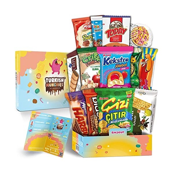Boîte à bonbons midi avec 13 collations | Bonbons américains et japonais similaires American Candy Box | Boîte à collations d